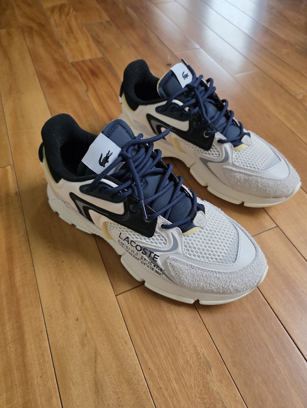 Men's Lacoste L003 Neo Sneakers - Off White/Black And Navy